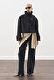 Trench Style Bomber Jacket Black