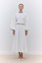 Pearl-Embellished Evening Dress Bluz Ecru - 2