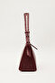 Prism form leather bag burgundy - 7