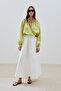 Lime shirt with thin linen collar - 2