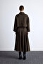 Premium knitted oversize bluz khaki - 4