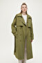 BUTTONED DOUBLE-BREASTED TRENCH COAT KHAKI - 3