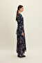 Chiffon-Volantkleid mit Blumenmuster - 4