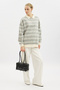 Polo Collar Oversize Sweatshirt Gray - 2