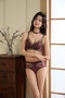Lace Detailed Tulle Underwire Bra Panty Lingerie Set - 3