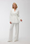 High Waist Palazzo Pants Ecru