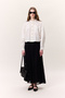 Lace Pleated Skirt Black - 2