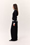 Long Sleeved Garnished Bodysuit Black - 5