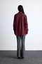 Oversize shirt claret with battery detail - 6