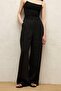 Linen Palazzo Pants Black - 6