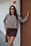 Women's Plaid Pattern Contrast Collar Jacket - 4