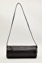 Leather Cylinder Shoulder Bag Black - 4