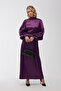 Balon Kol Saten Abi̇ye Elbi̇se Purple