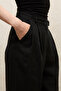 Linen Palazzo Pants Black - 7