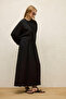 Linen Bluz with Lace Detail Black - 6