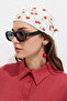 Patterned Cotton Scarf Cherry - 2