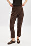 STRAIGHT CUT FABRIC PANTS BLACK COFFEE - 3