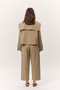 Wide Collar Gabardine Jacket Sand - 8