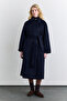 Flat-Closed Baggy Coat Dark Blue - 4