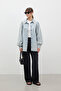 BALONY SLEEVE DENIM SHIRT LIGHT BLUE - 4