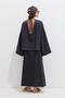 Premium v neck linen blouse anthracite - 6