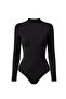 Patterned Swimmer Surf Swimsuit Black - 7
