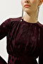 Jacquard Satin Evening Dress Bordo - 4