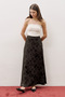 Jacquard Satin Skirt Brown - 3