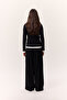 Long Sleeved Garnished Bodysuit Black - 6