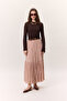 Crush Pleated Long Skirt Powder - 6