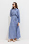 Viscose Balloon Sleeve Dress Symi Blue - 5