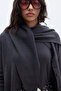 Soft Textured Triangle Scarf Anthracite - 3