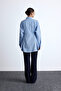 Waist adjustable blue shirt - 6