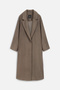 Flat-Caped Eyebrow Coat Ash Brown - 2
