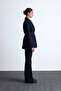 Classic cut blazer jacket navy blue - 7