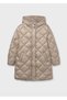 Girl's Padded Soft Furry Lined Long Winter Coat 7432 Cream