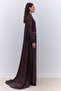 Peplum Evening Dress Brown - 4