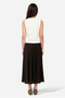 Women's Brown A-Form Midi Skirt - 2