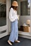 Women's V-Neck Tie-Detail Embroidery Detailed Blouse - 2
