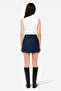 Women's Indigo Front Buttoned Jean Skirt - 2