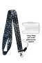 Navy Floor Green Leaves Card Strap Name Badge Neck Strap Lanyard Phone Strap Horizontal Vertical Card