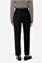 Women's Black Carrot Cut Pleated Pants - 4