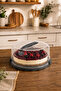 L-00501 Caramel Locked Lid Cake Pastry Storage Carrying Container Pyrex - Cake Jar Gray - 3