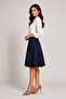 Dark Blue Six Pieces Woven Bell Skirt - 2