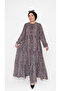 Women's Plus Size Crispy Fabric Button Dress