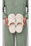 Women's Beige Pauntiye Rabbit Fur Indoor House Slippers 3 cm Byndatom01