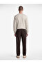 Regular Fit Cotton Pocketed Elastic Waist Trousers with Drawstrings - 3