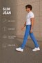 Men's Lycra Slim Skinny Fit Lycra Jeans Light Blue Jean