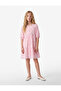 Floral Patterned A-Line Viscose Blended V-Neck Short Sleeve Dress - 4