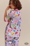 Space Cowgirl Women's Satin Pajama Set Space and Cowboy Pattern Short Sleeve Purple - 3